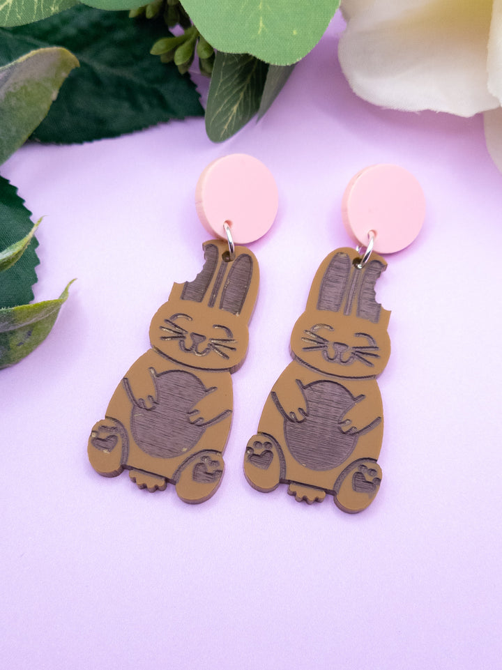 Chocolate Bunny Earrings- Digital Cut File