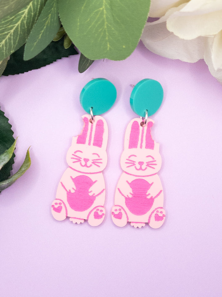 Chocolate Bunny Earrings- Digital Cut File