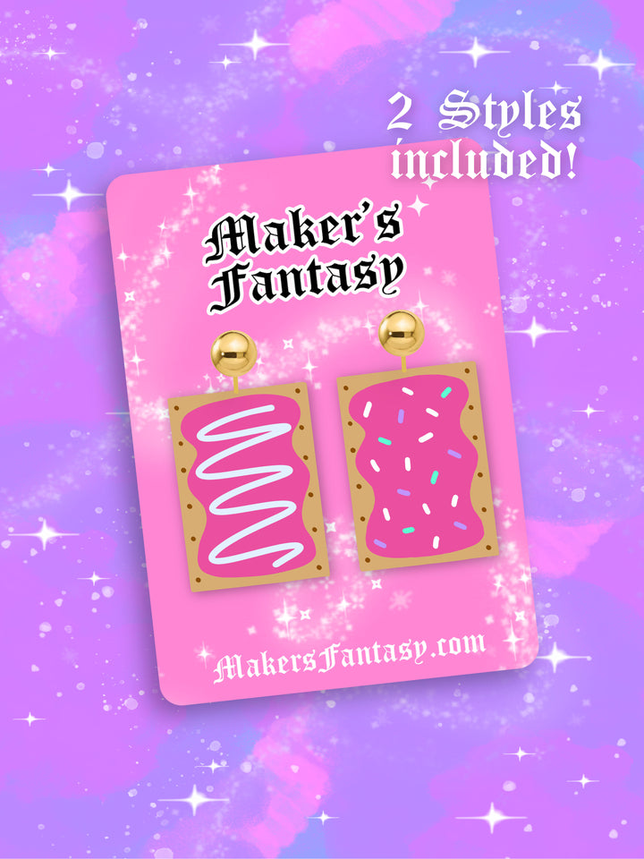 Toaster Pastry Earrings- Digital Cut File- Digital Cut File